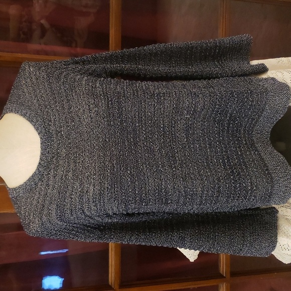 Anthropology Braeve open weave knit sweater open keyhole back - Picture 2 of 8